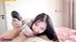 Asian young female toy plays with sex toy in missionary